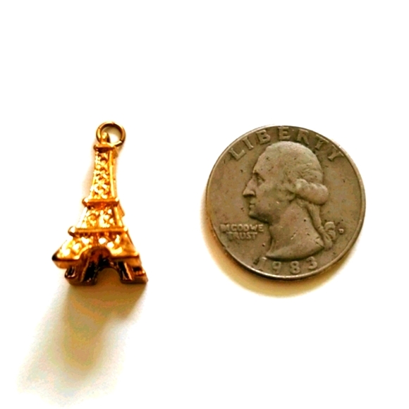 Rose Gold Eiffel Tower Small Pendant - Picture 5 of 5